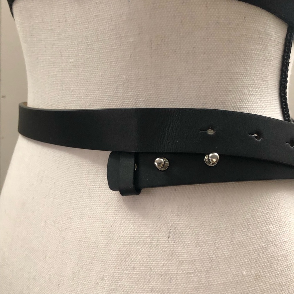 REBECCA Minkoff Genuine Leather Black Studded Waist Belt Bag - Picture 12 of 15